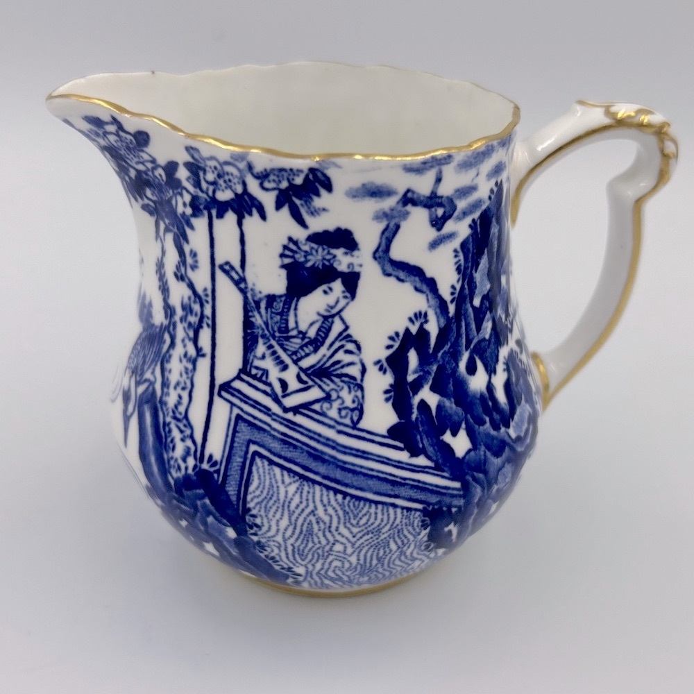 Blue & White Royal Crown Derby XII Mikado Mini Creamer - Repair